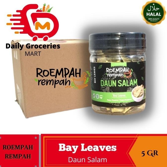 

Termurah Daun Salam ROEMPAH REMPAH Dried Bay Leaves - Daun Salam Kering 5Gr