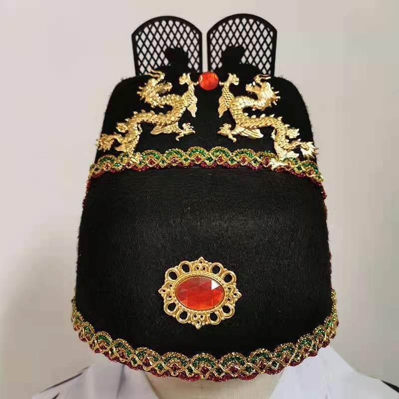 Topi Hanfu Pria dan Wanita, Aksesori Topi Sarjana Nomor Satu, Jubah Naga Kaisar