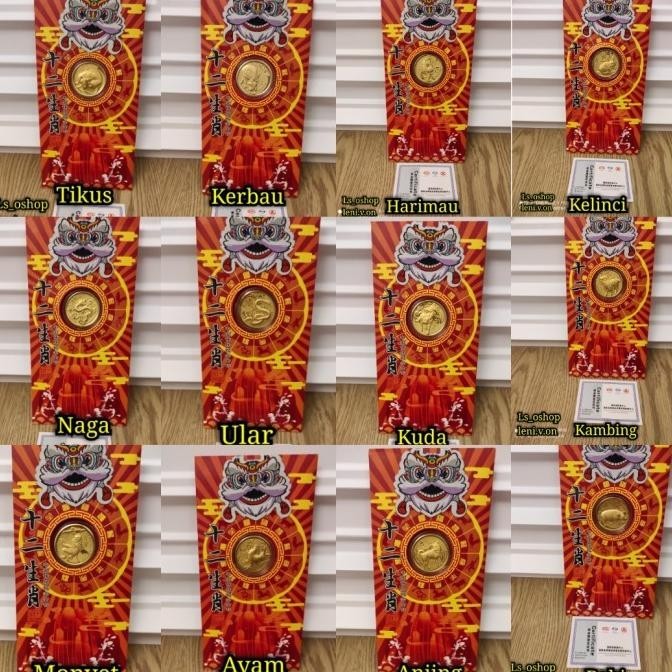 

New Angpao Emas 12 Shio Angpao Imlek Hadiah Angpao Ulang Tahun Tahun Baru Berkualitas