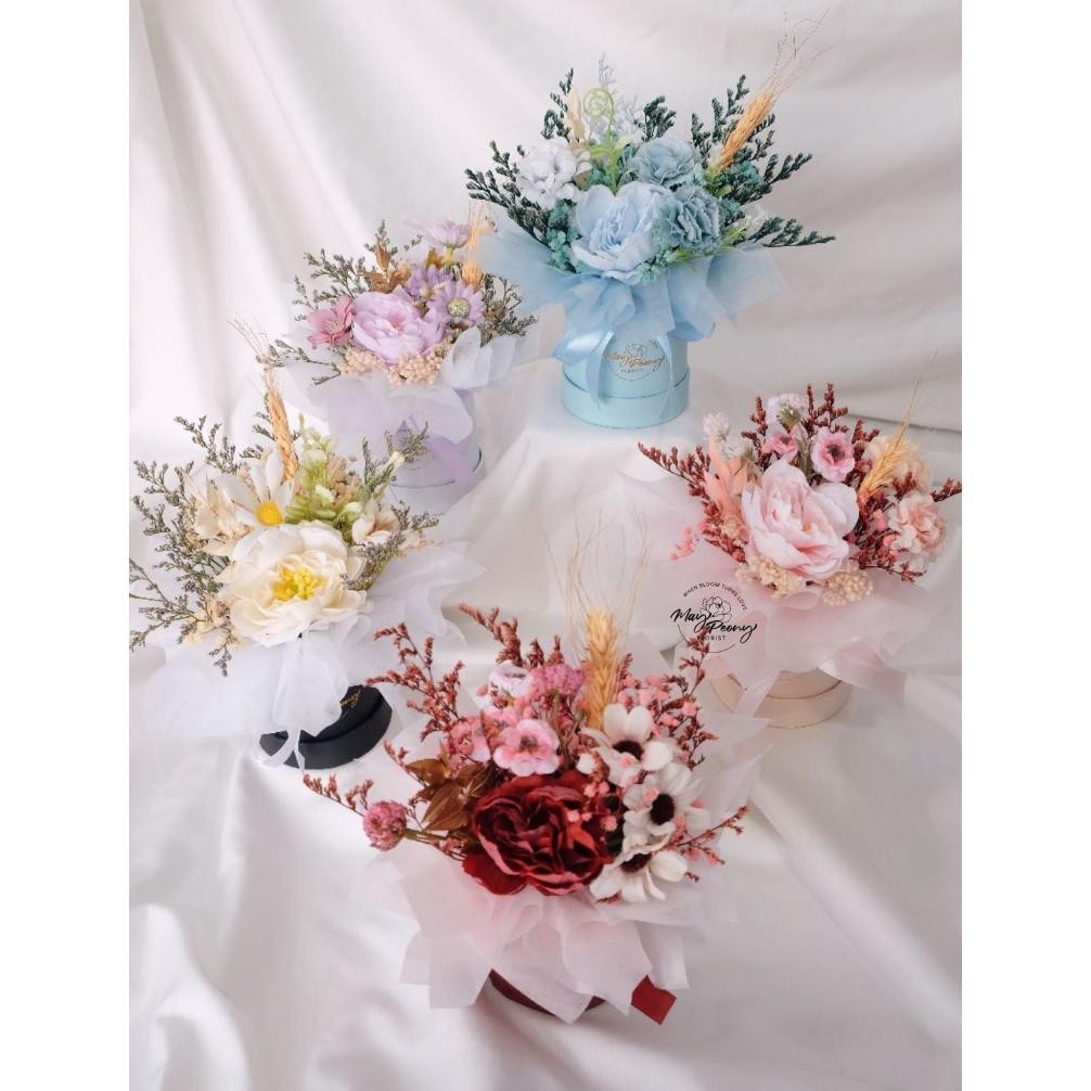 Termurah Artificial Flower Mini Box - Mini Box Bunga Palsu Buket Bunga Box Bunga Palsu Bunga Artific