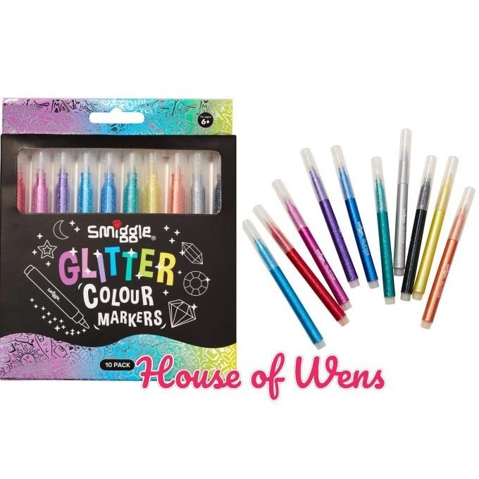 

Smiggle Glitter Marker Pack X10 - Spidol Gliter Smiggle