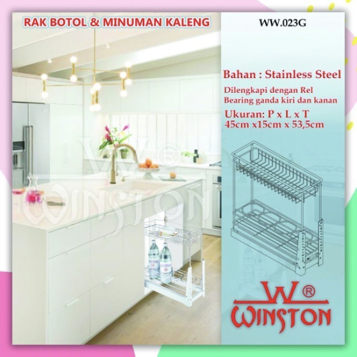 Best Rak Piring Botol Gelas Stainless Winston Ww 023G For Kitchen Cabinet Gratis Ongkir