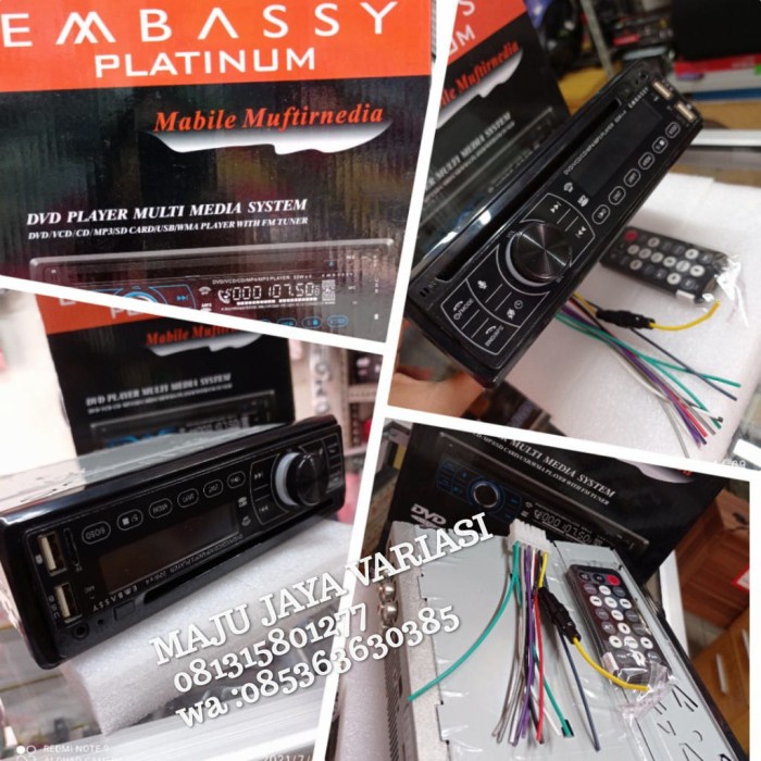 [Original] Tape Mobile Embassy Blutut Singledin Dvd Mobil Embasy Blutut Usb Aux Terbaru