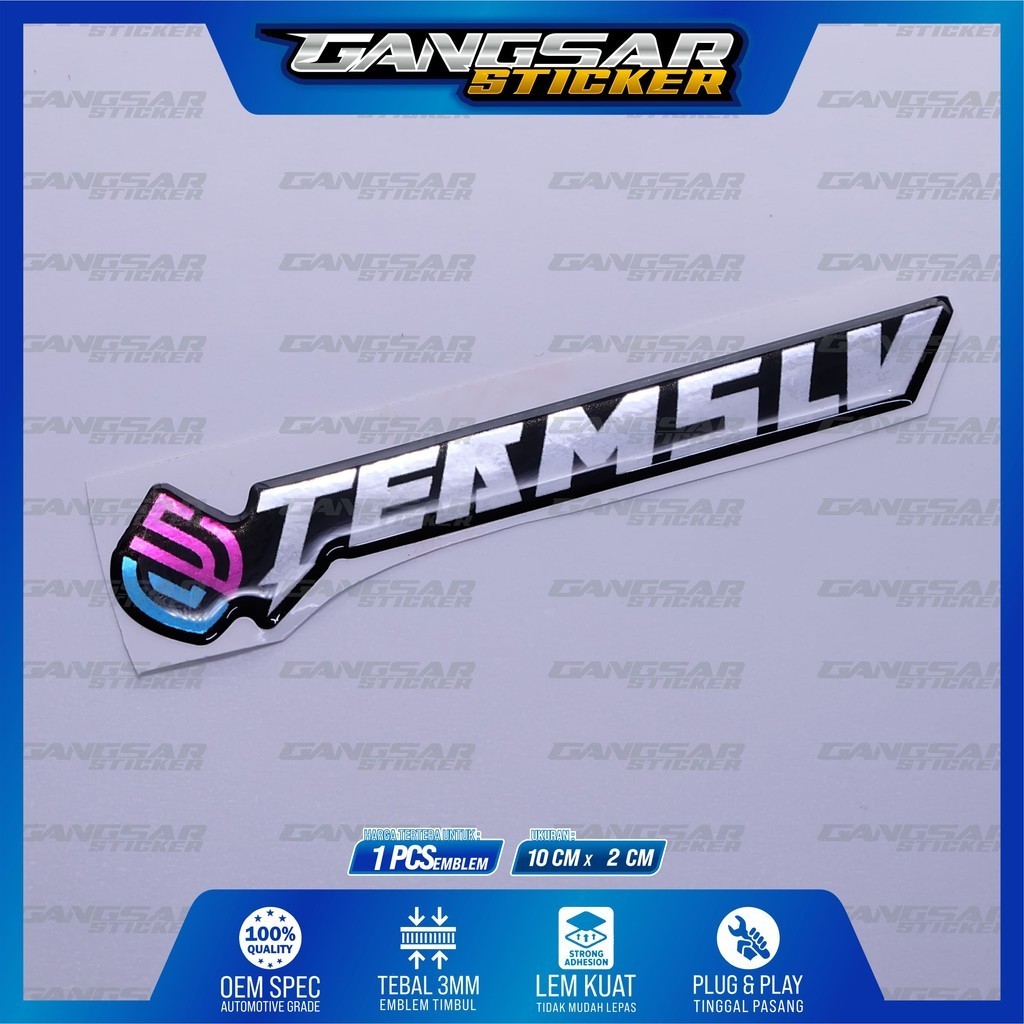 emblem teamslv / sticker teamslv / emblem teamslv / stiker timbul teamslv / stiker logo teamslv