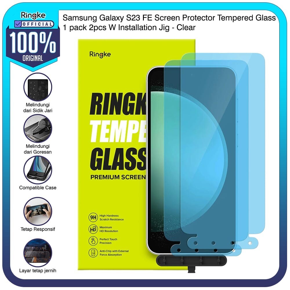 Ringke Samsung S23 FE Screen Protector Tempered Glass Insall Tools