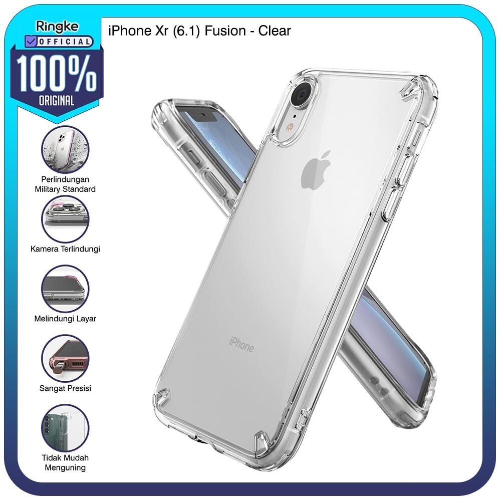Ringke iPhone Xr Fusion Clear Anti Crack Military Softcase Slim Armor