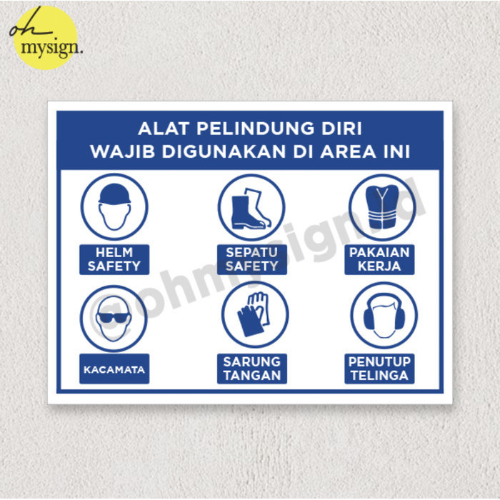 

[Baru] Sign Board Akrilik Rambu Apd Pelindung Diri Acrylic Signage Papan Terbaru