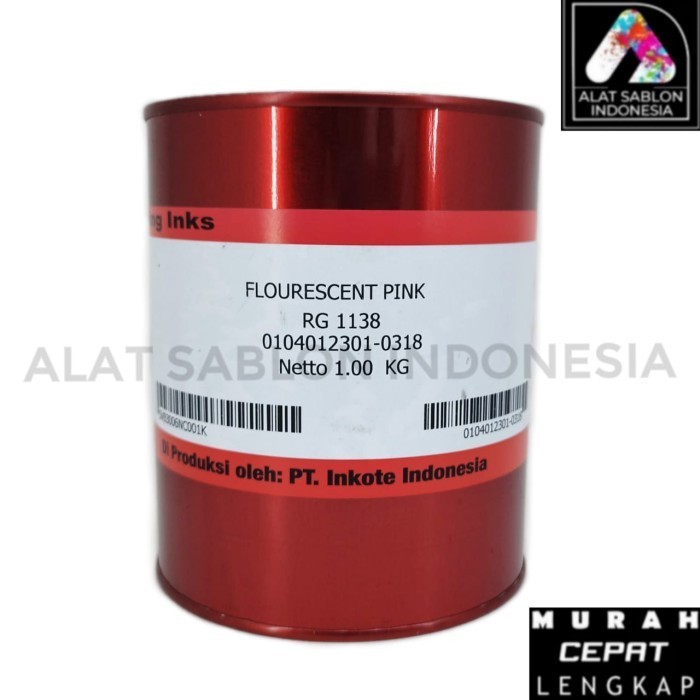 

[Baru] Tinta Rg 1138 Flourescent Pink Royal Guard Tinta Sablon Pvc 1Kg Berkualitas