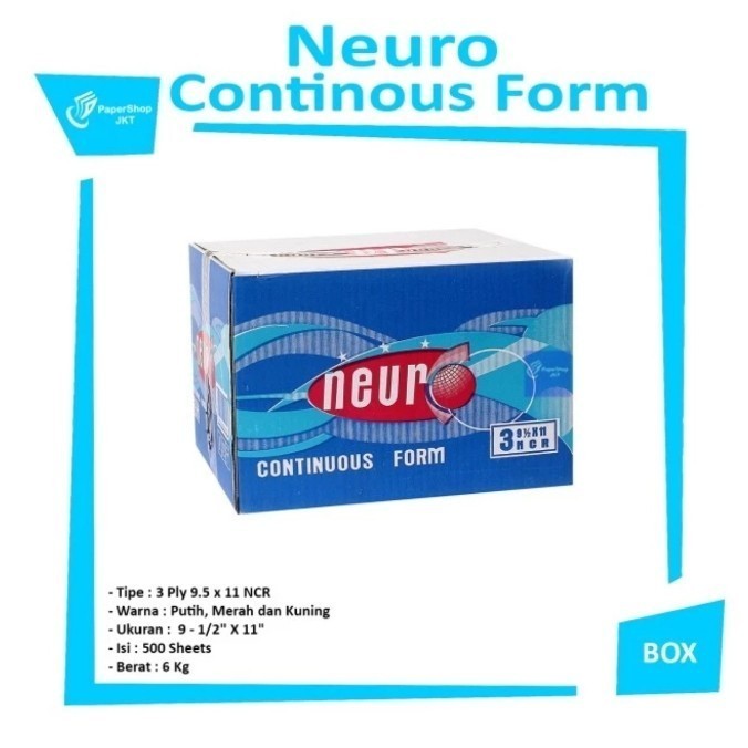 

[Baru] Kertas Continuous Form Neuro 3 Ply 95 X 11 # Ncr Warna 3 Rangkap Terbatas