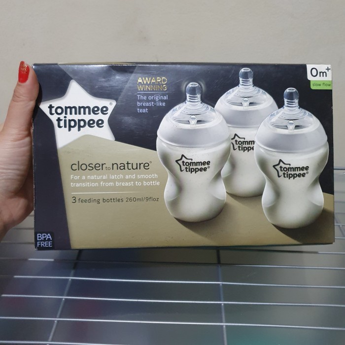 [New Ori] Tommee Tippee 3 Feeding Bottles 260Ml / Tommee Tippee Limited