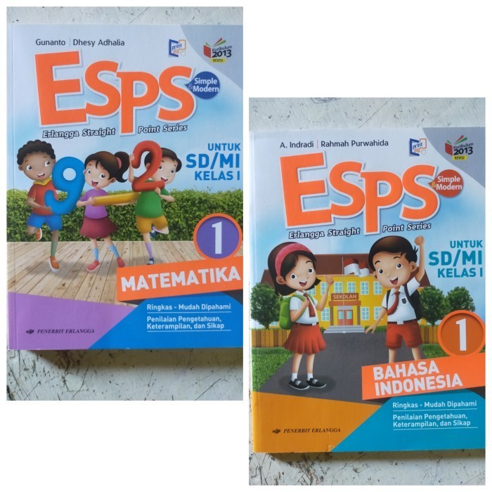 [COD] Ori Satu Paket Buku Esps Matematika Dan Bahasa Indonesia K13 Kelas 1 Berkualitas