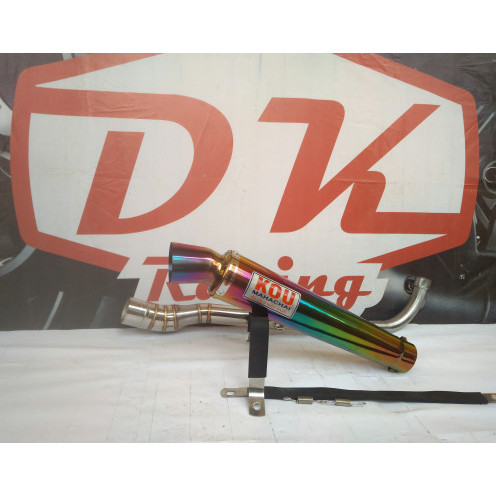 ✅New Ori Knalpot Racing Honda Supra X125 Kou Mahachai Fullsystem Rainbow Berkualitas