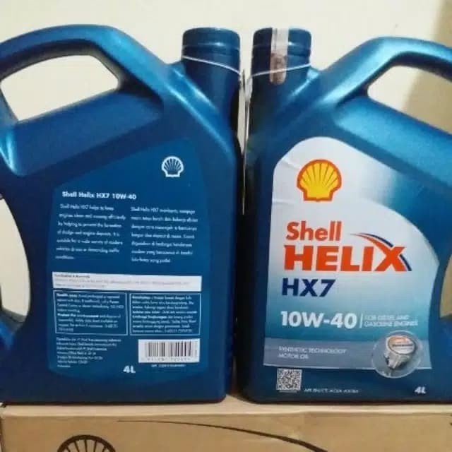 ✅COD Oli Mobil Shell Hx7 Sea 10W-40 Galon Isi 4 Liter 1Dus Isi 4Galon Terbaru