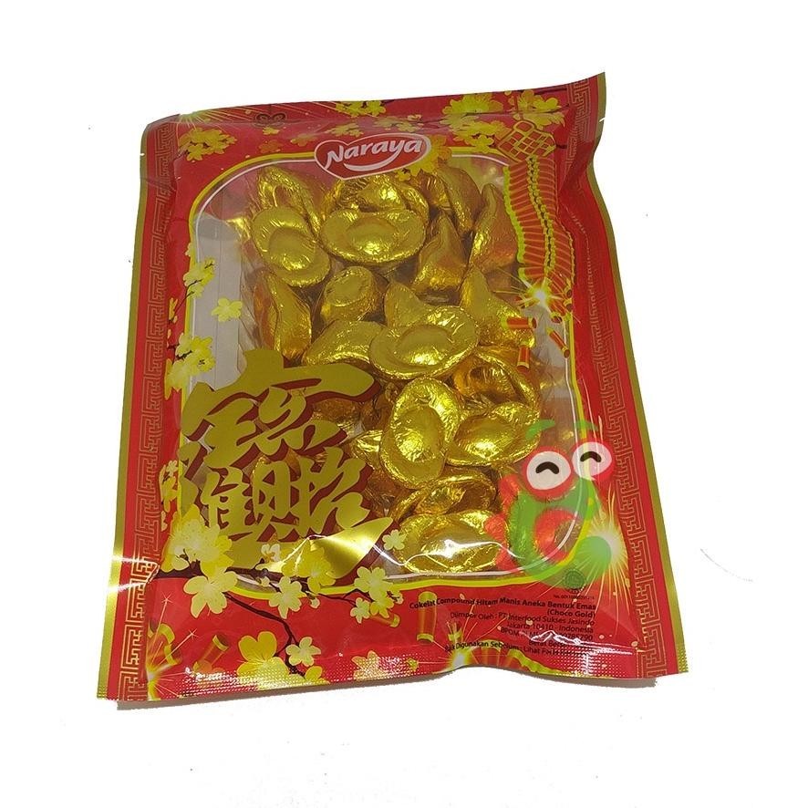

TRE Naraya Coklat emas 200 gr / Gold Choco Naraya / Yuan Bao Naraya / Coklat Bentuk Emas TERLARIS