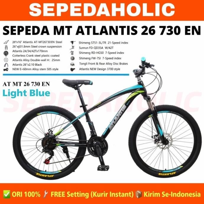 Sepeda Gunung MTB Atlantis Ukuran 24 26 27.5 Inch