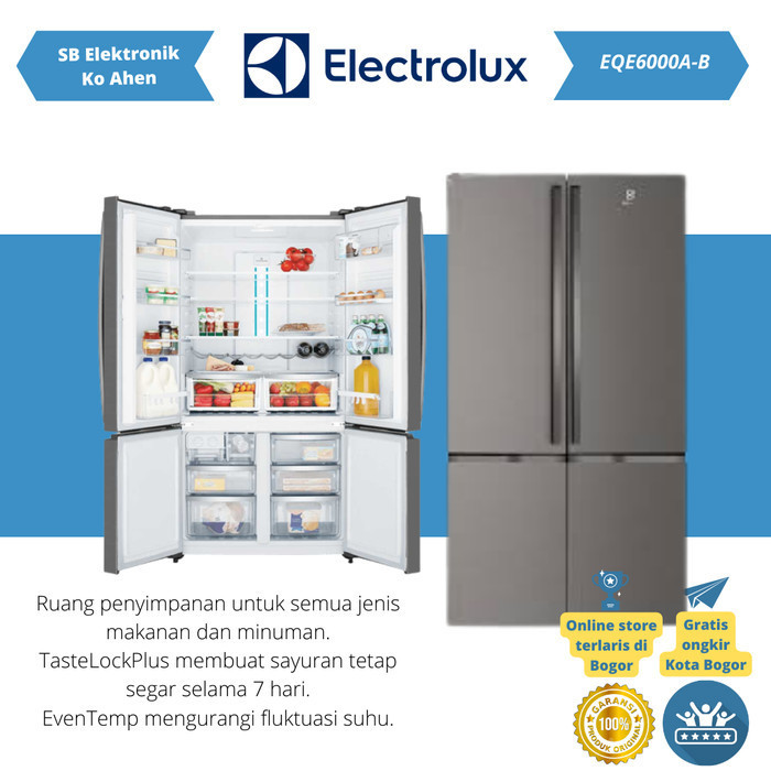[Baru] Kulkas Electrolux Eqe6000A-B / Eqe 6000 Ab 541 Liter Limited