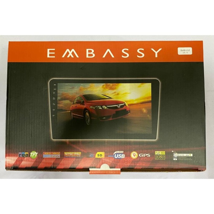 [Baru] Double Din Car Android Embassy 10 Inch Diskon