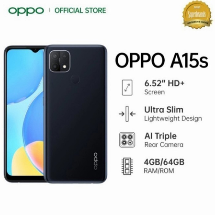 [Baru] Oppo A15S Ram 4/64Gb Garansi Resmi Indonedia Terbaru