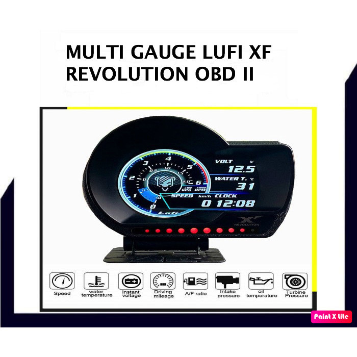 [New] Tachometer Lufi Xf Revolution Obd2 Multimeter Gauge Obd Ii Terbatas