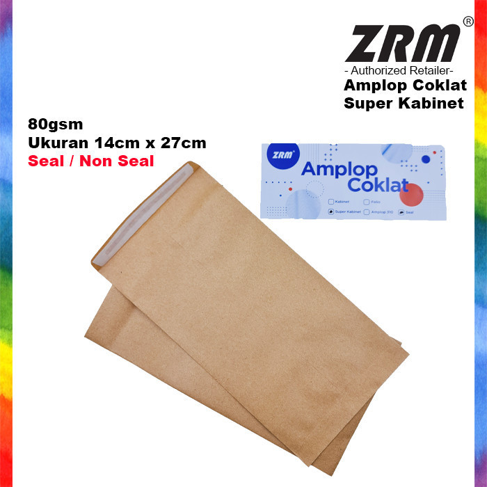 

Zrm Amplop Super 80Gsm Seal / Tanpa Seal Isi 100 Lbr
