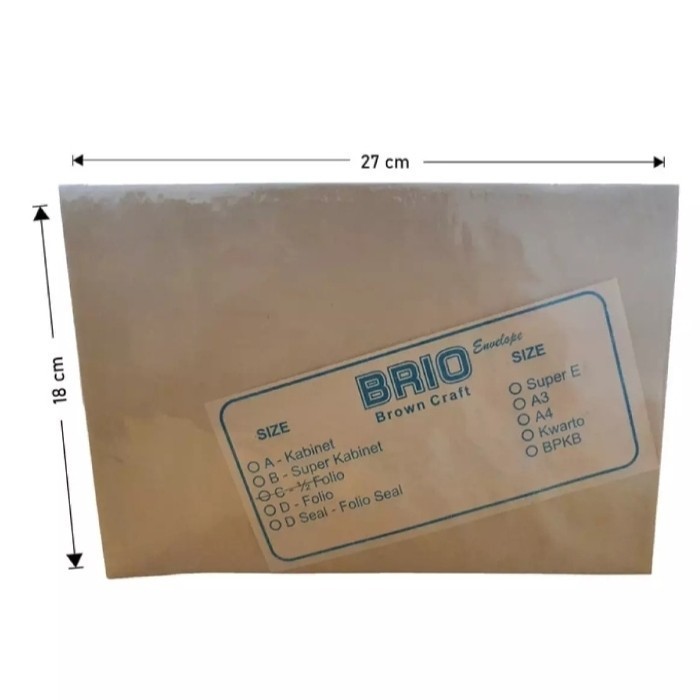 

Amplop Brio 1/2 Folio