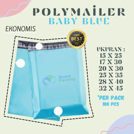 

Plastik Polymailer Baby Blue Ekonomis - Amplop Packing Olshop Perpack