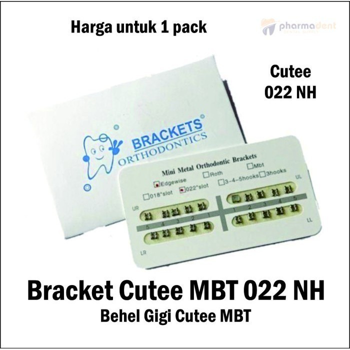 

Bracket Orthodontics Amplop Cutee Metal Mini Edgewise Ortho Brackets