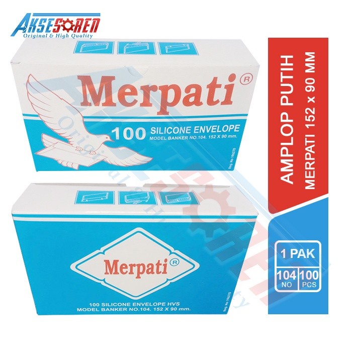 

Amplop Putih Polos Merpatino 104/100 Pcs/ Angpao 1 Pack Kondangan