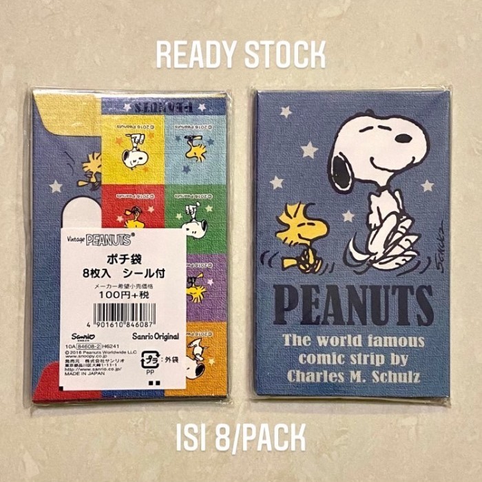 

Amplop Ang Pao Snoopy World Isi 8 Peanuts Original