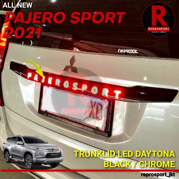 Pajero Sport 2021 Trunk Lid Running Led Black / Chrome Kode Cu109