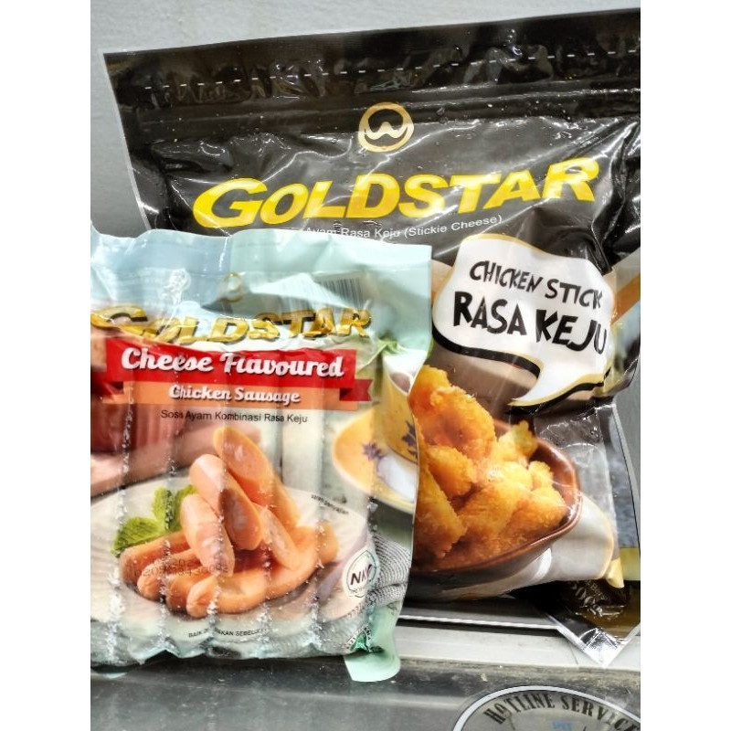 

Goldstar paket naget corn, naget angka dan stik keju dan sosis keju