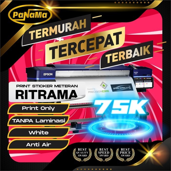 

Digital Printing Sticker Ritrama, Print Stiker Vinyl Meteran, Bandung