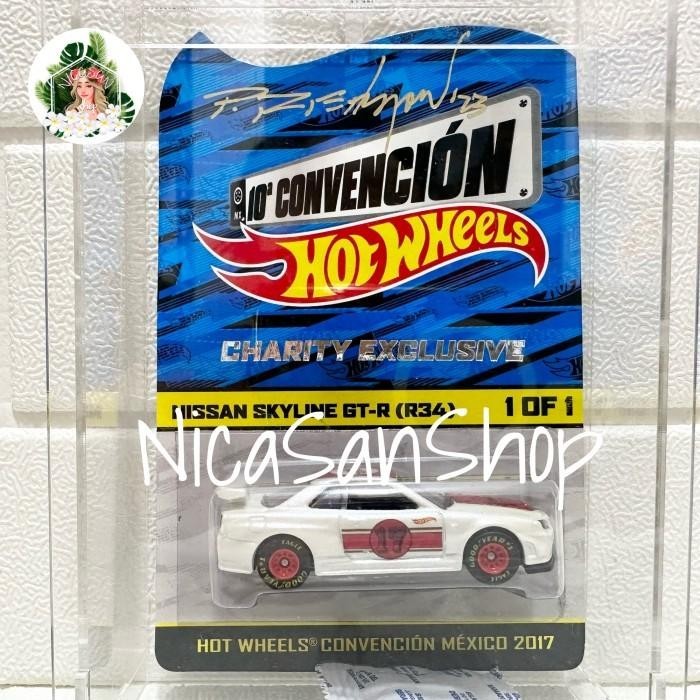 HOT WHEELS NISSAN SKYLINE R34 CONVENCION MEXICO 2017 CHARITY 1 OF 1