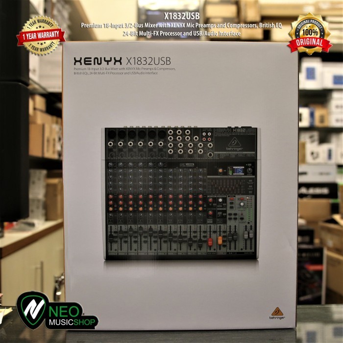 PROMO BEHRINGER X1832USB18-INPUT 3/2 BUS MIXER AND USB/AUDIO INTERFACE #ORIGINAL