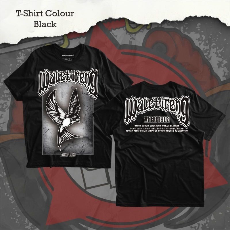 Kaos PSHW Walet Ireng Sablon Dtf Premium Bahan Katun Tidak Bikin Gerah AB4
