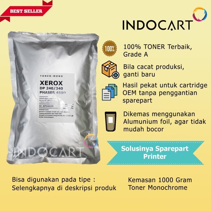 

Serbuk Toner Xerox Dc 285 286 400 1085 2056 2058 2060 S2010 S2110-1Kg Best