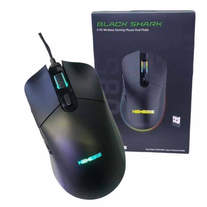 Nyk Nemesis Mouse Gaming Dual Mode Wired Wireless S80 Black Shark Best