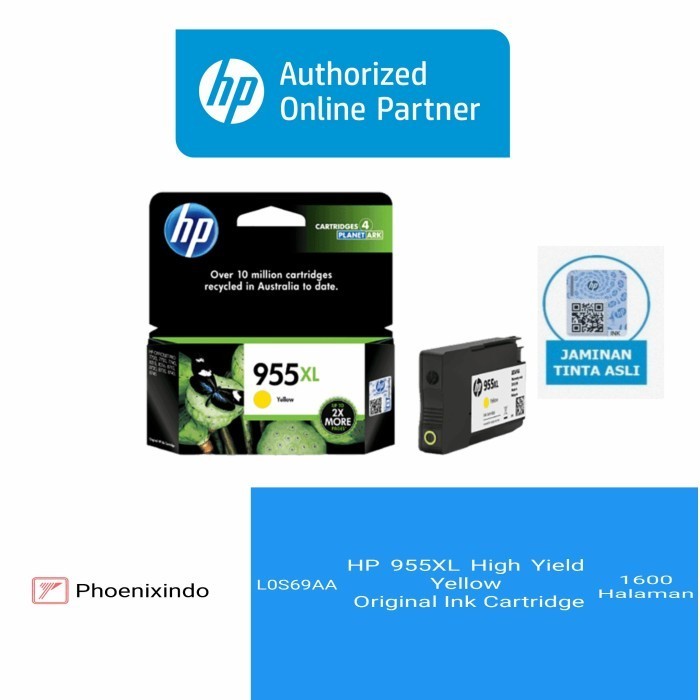 Tinta Hp 955Xl High Yield Yellow Hp955Xl 955 Original Ink Cartridge Best
