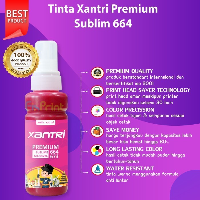 Tinta Sublim 664 Sublime Ink Sablon Epson R230 1390 T60 L800 L1300 Best