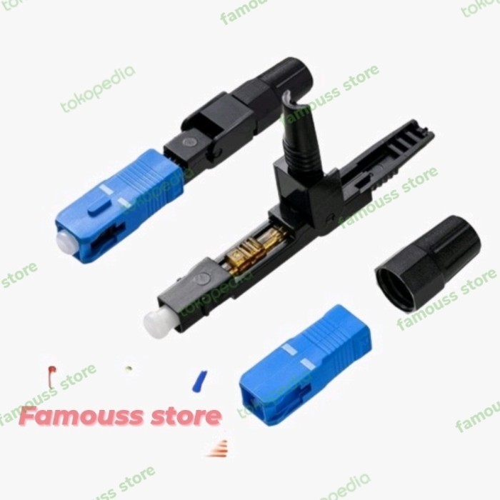 Fast Connector Sc Ups Biru Fastcon Fastcon Ffth Fast Konektor 10 Pcs Best