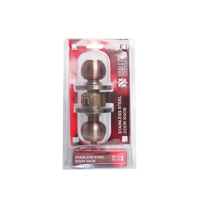 Tarikan Kunci Bulat Coklat Antik Stainless Nobleza-Gagang Pintu Door Best