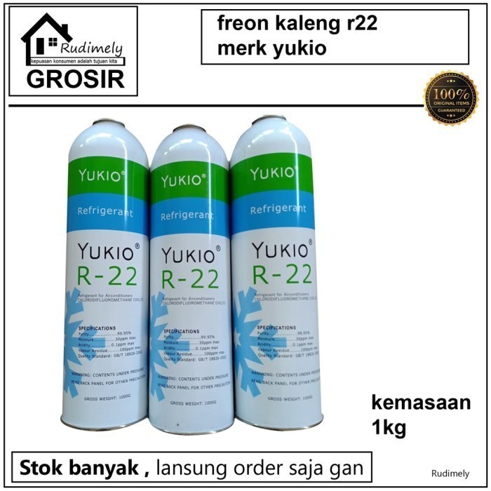 Grosir Freon Kaleng R22 Berat 1Kg Merk Yukio Best
