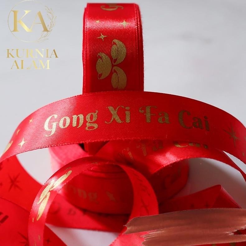 

TRY Pita Imlek 2023 hampers roll satin gong xi fa cai dijual Per ROLL 1 ROL TERLARIS