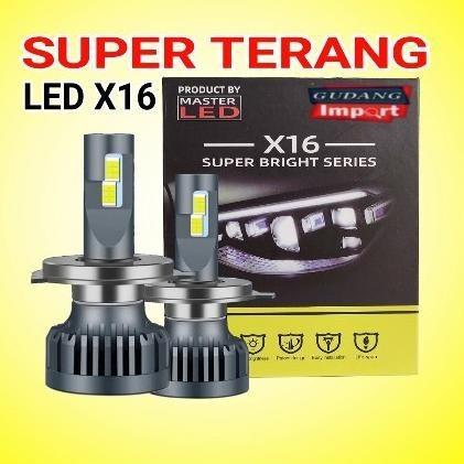 Lampu Led Mobil X16 H4 H11 H7 H1 H16 Super Terang