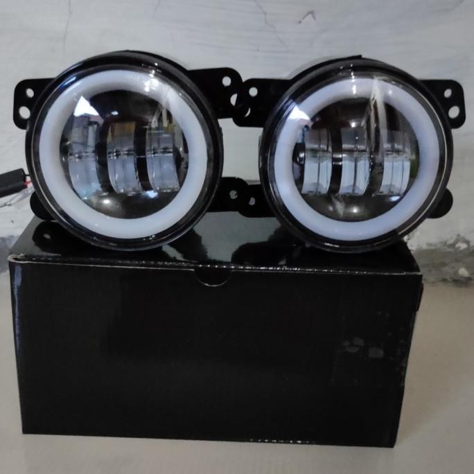 Lampu Led Foglamp Jeep Rubicon 3 Lensa Daymaker Mini 4Inch Sepasang