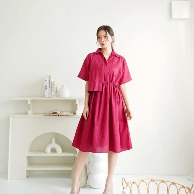 New Midi Dress Terbaru Natal Imlek Baju Bumil Busui Fit To Xl Limited Edition