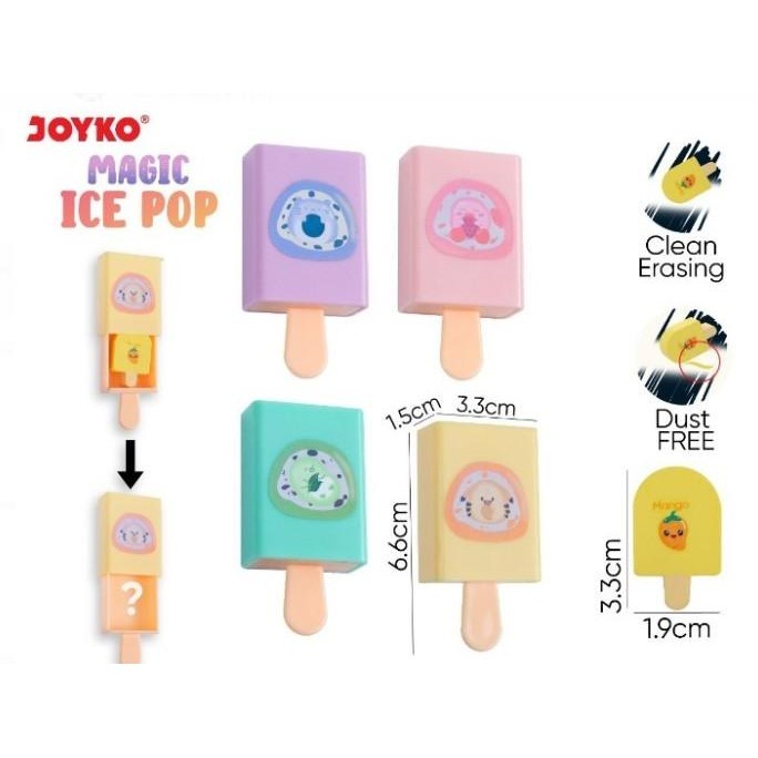 

Penghapus Eraser Magic Ice Pop Joyko ER-126 / Hapusan Sulap Es Krim
