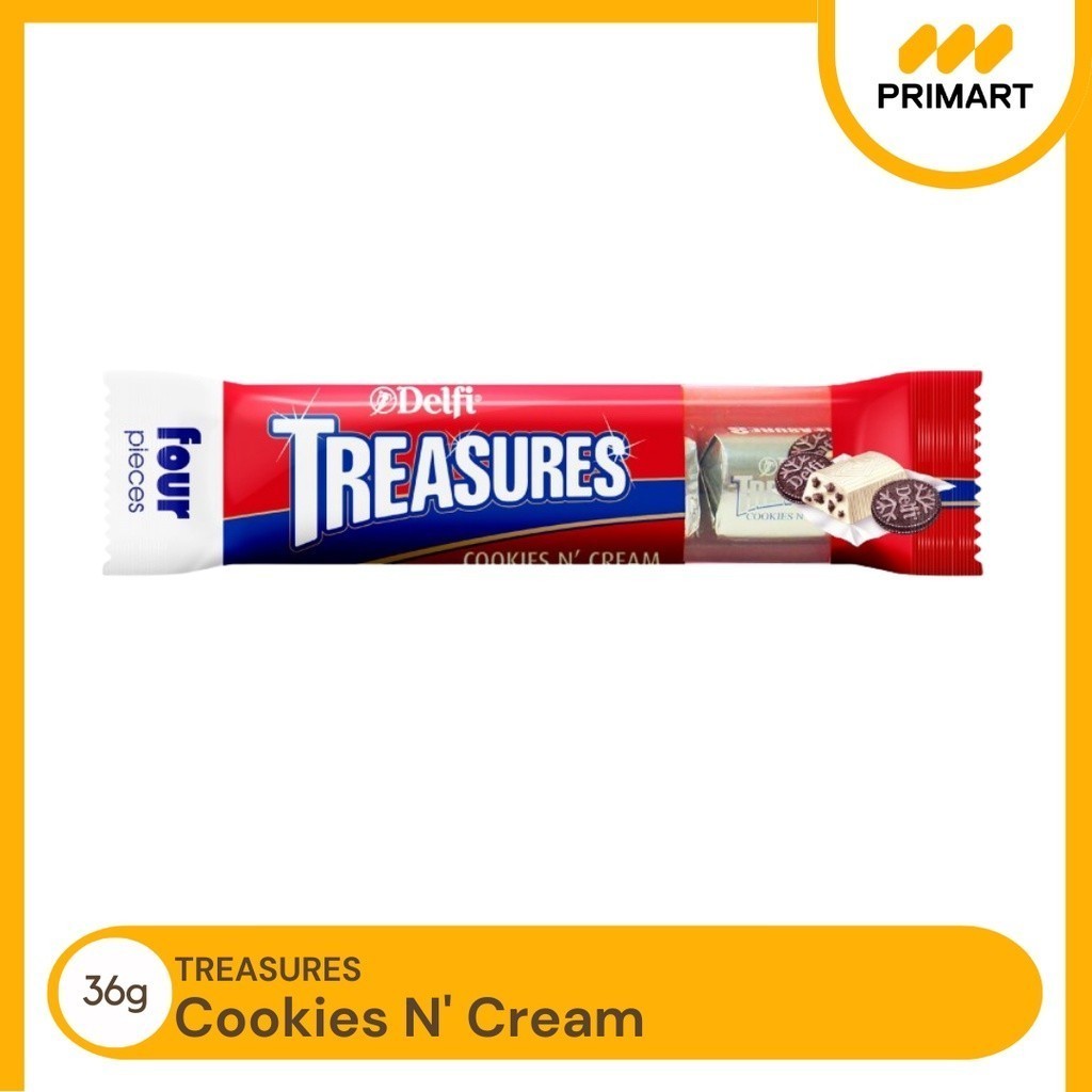 

Delfi Treasures Coklat Cookies & Cream 36g