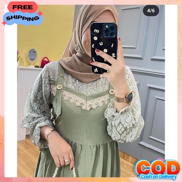 Gmis Syar'I Casual Premium Elegan Gam8S Pakaian Wanita Gamias Gaya Baru Gamus Cewek Remaja Dewasa Bj