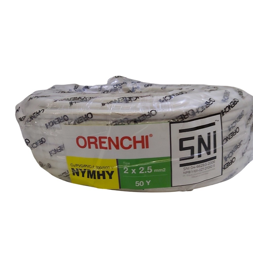 Kabel Listrik Serabut Tembaga 2x2.5 Kabel NYMHY Orenchi 2 x 2.5 SNI